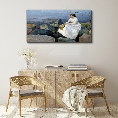 Reflections on the Seashore Print on canvas