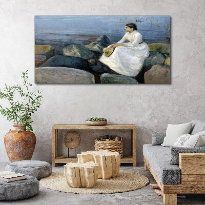 Reflections on the Seashore Print on canvas
