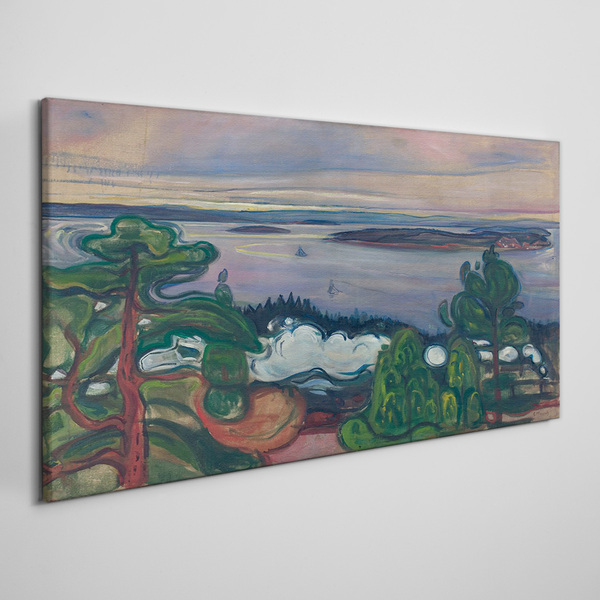 Seascape with trees Print on canvas