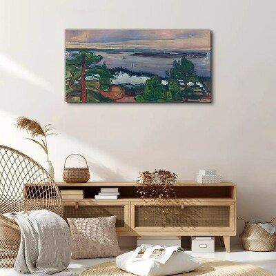 Seascape with trees Print on canvas
