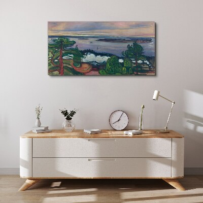 Seascape with trees Print on canvas