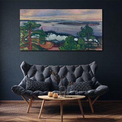 Seascape with trees Print on canvas