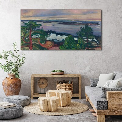 Seascape with trees Print on canvas