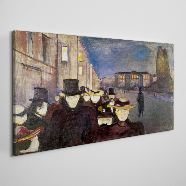 Evening walk in the city Print on canvas