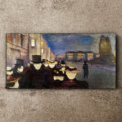 Evening walk in the city Print on canvas