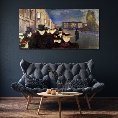 Evening walk in the city Print on canvas