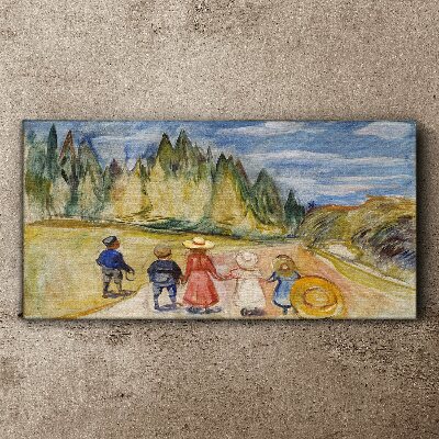 A walk among the trees Canvas wall art