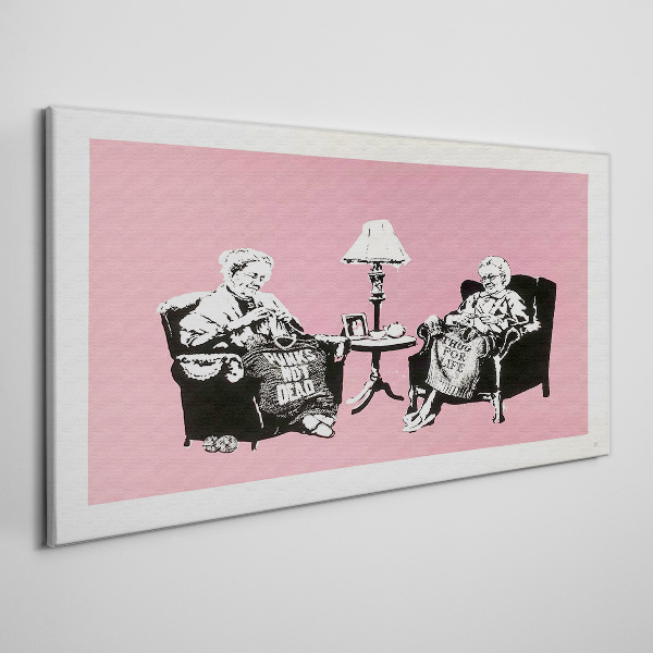 Grandmas in pink Print on canvas