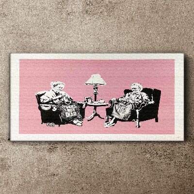 Grandmas in pink Print on canvas