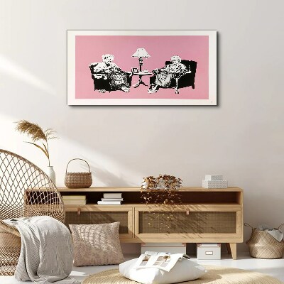 Grandmas in pink Print on canvas