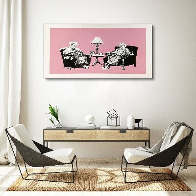 Grandmas in pink Print on canvas
