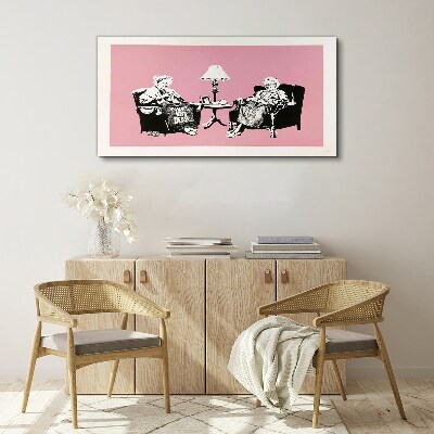 Grandmas in pink Print on canvas