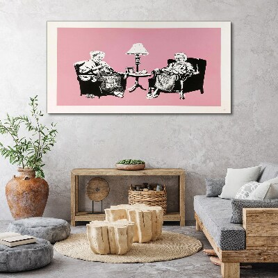 Grandmas in pink Print on canvas