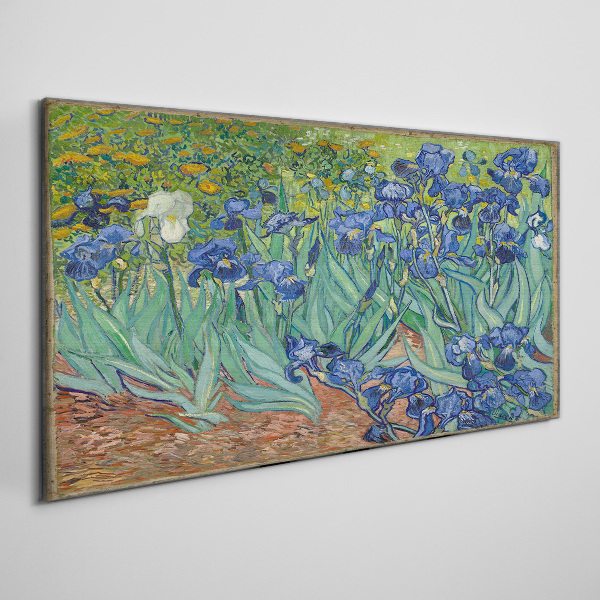 Irises in the garden Canvas wall art
