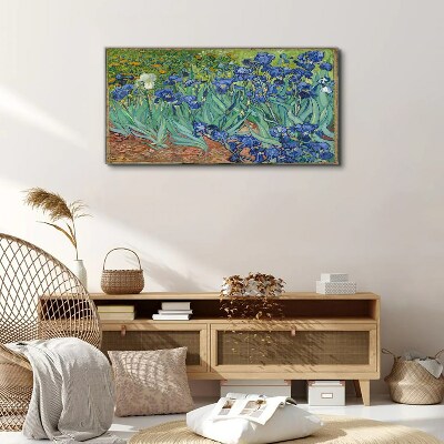Irises in the garden Canvas wall art