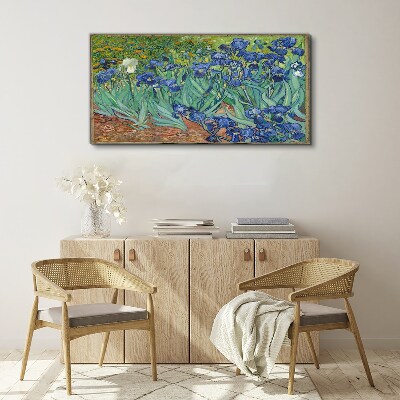Irises in the garden Canvas wall art
