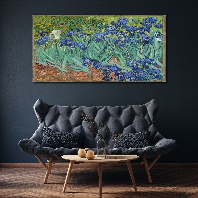 Irises in the garden Canvas wall art