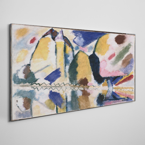 Abstract landscape in the colors of nature Canvas wall art