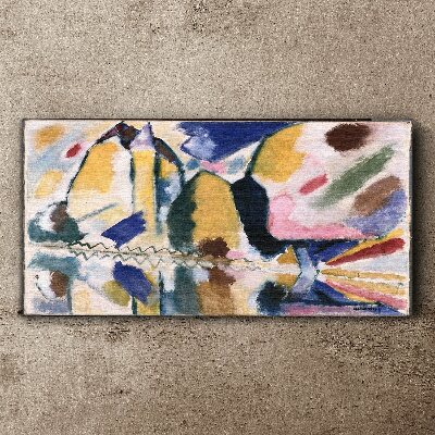 Abstract landscape in the colors of nature Canvas wall art
