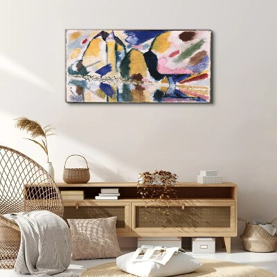Abstract landscape in the colors of nature Canvas wall art