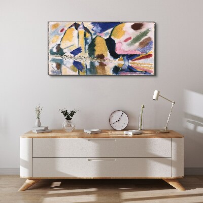 Abstract landscape in the colors of nature Canvas wall art