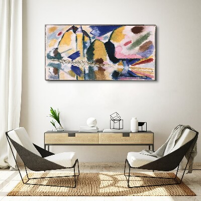 Abstract landscape in the colors of nature Canvas wall art
