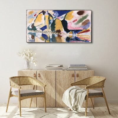 Abstract landscape in the colors of nature Canvas wall art