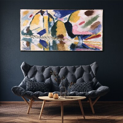Abstract landscape in the colors of nature Canvas wall art