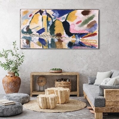 Abstract landscape in the colors of nature Canvas wall art