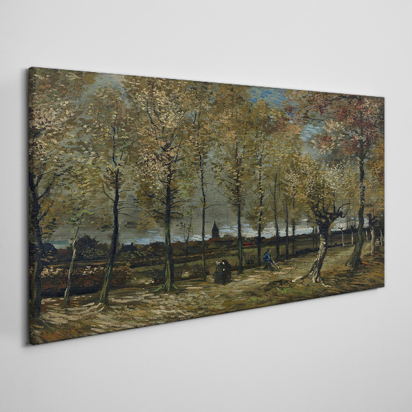 Lane of poplars van gogh Canvas print