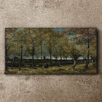 Autumn walk in the park Print on canvas