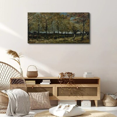 Autumn walk in the park Print on canvas