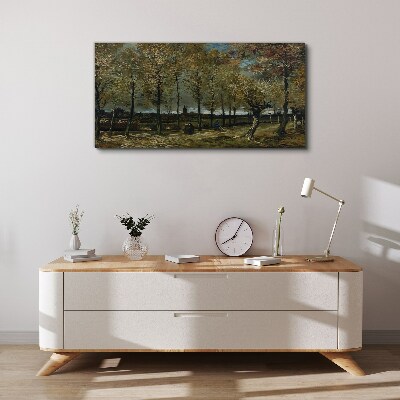 Autumn walk in the park Print on canvas