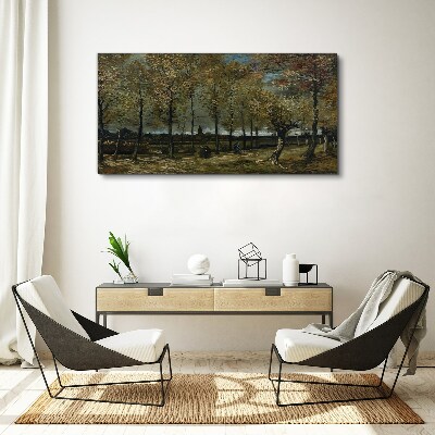 Autumn walk in the park Print on canvas