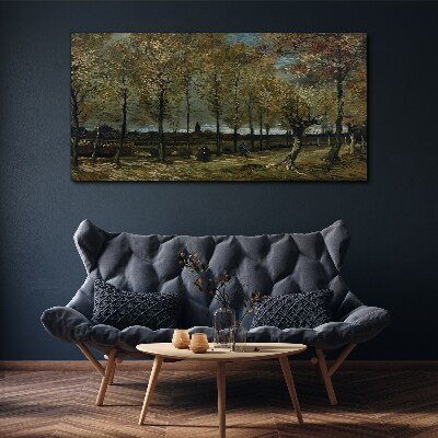 Autumn walk in the park Print on canvas