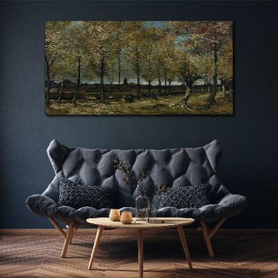 Lane of poplars van gogh Canvas print