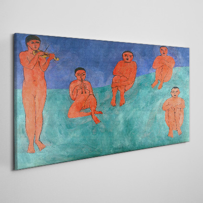 Musical meeting in color Canvas wall art
