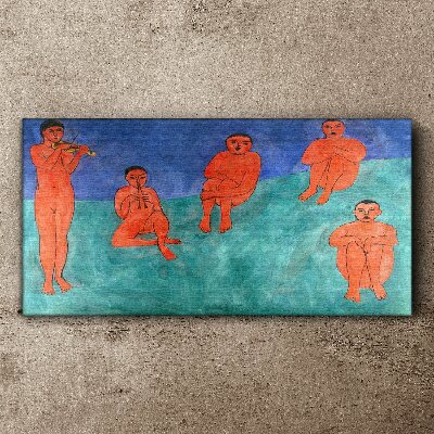 Musical meeting in color Canvas wall art