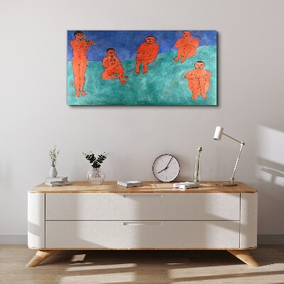 Musical meeting in color Canvas wall art