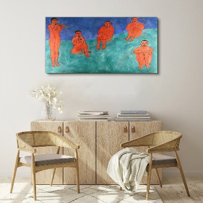 Musical meeting in color Canvas wall art