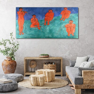 Musical meeting in color Canvas wall art