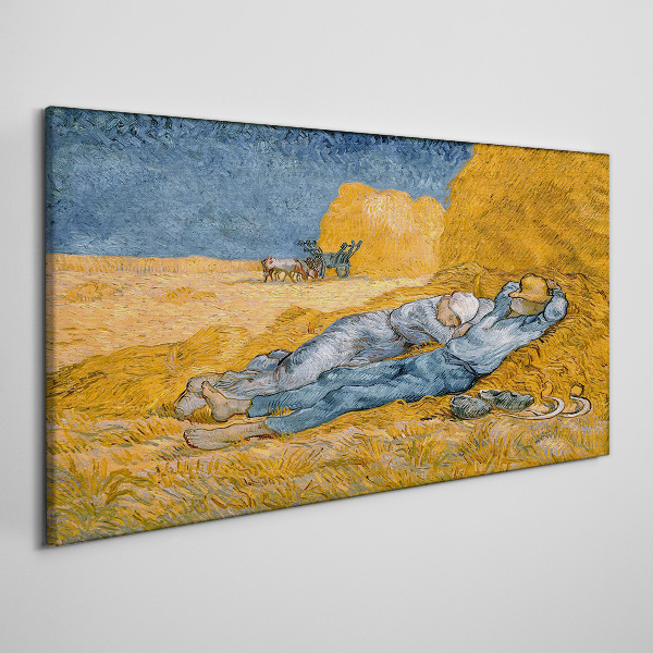 Resting among the golden fields Print on canvas