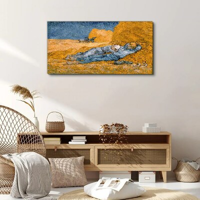 Resting among the golden fields Print on canvas