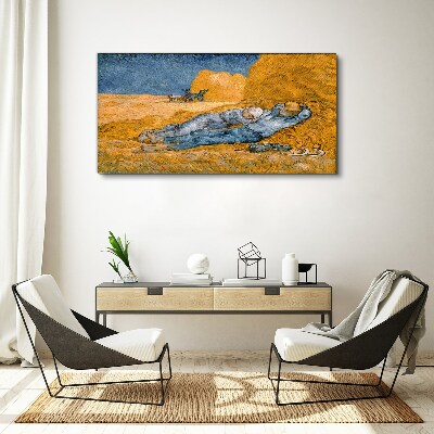 Resting among the golden fields Print on canvas