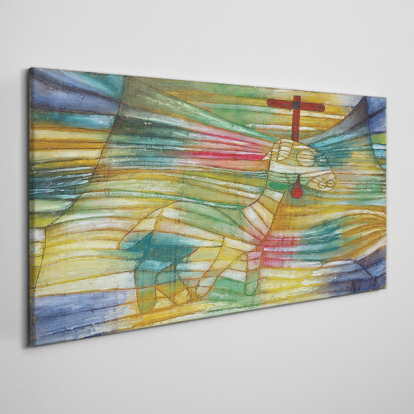 Animal in a colorful landscape Canvas wall art