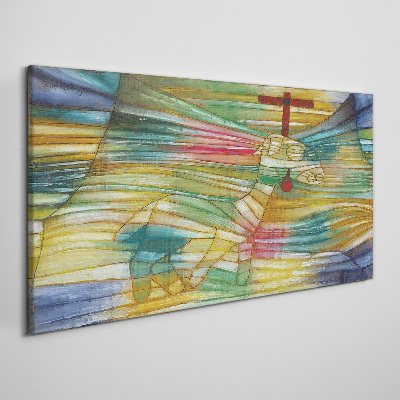 Animal in a colorful landscape Canvas wall art