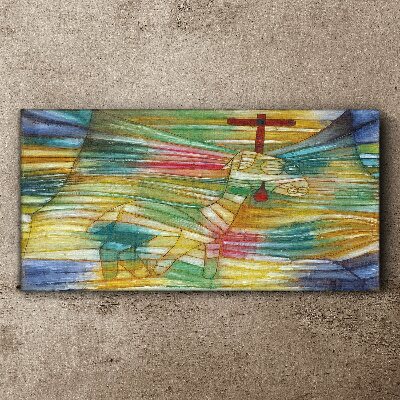 Animal in a colorful landscape Canvas wall art