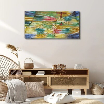 Animal in a colorful landscape Canvas wall art