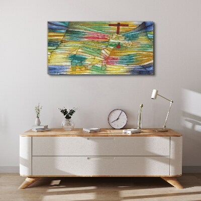 Animal in a colorful landscape Canvas wall art