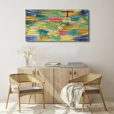 Animal in a colorful landscape Canvas wall art